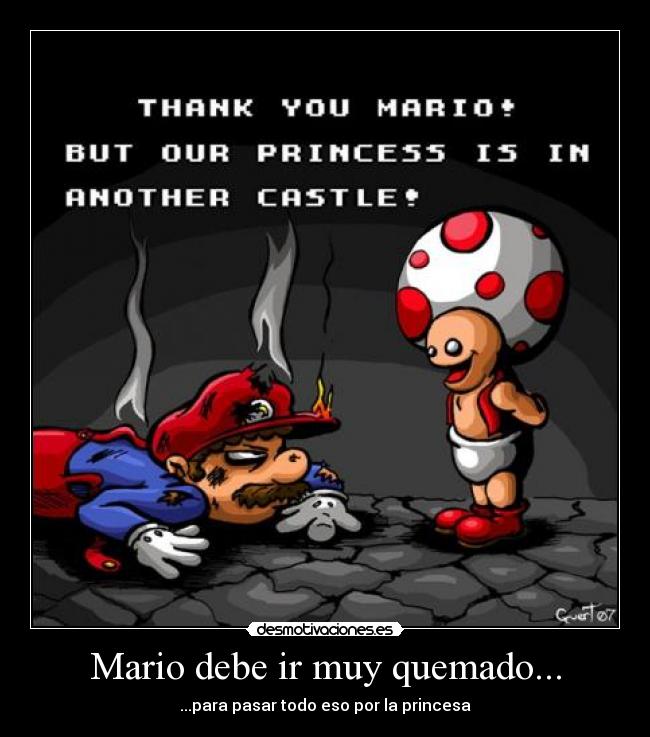 carteles mario mas quemado que sol desmotivaciones