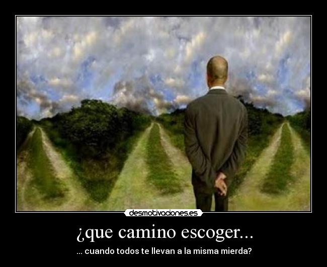 ¿que camino escoger... - ... cuando todos te llevan a la misma mierda?