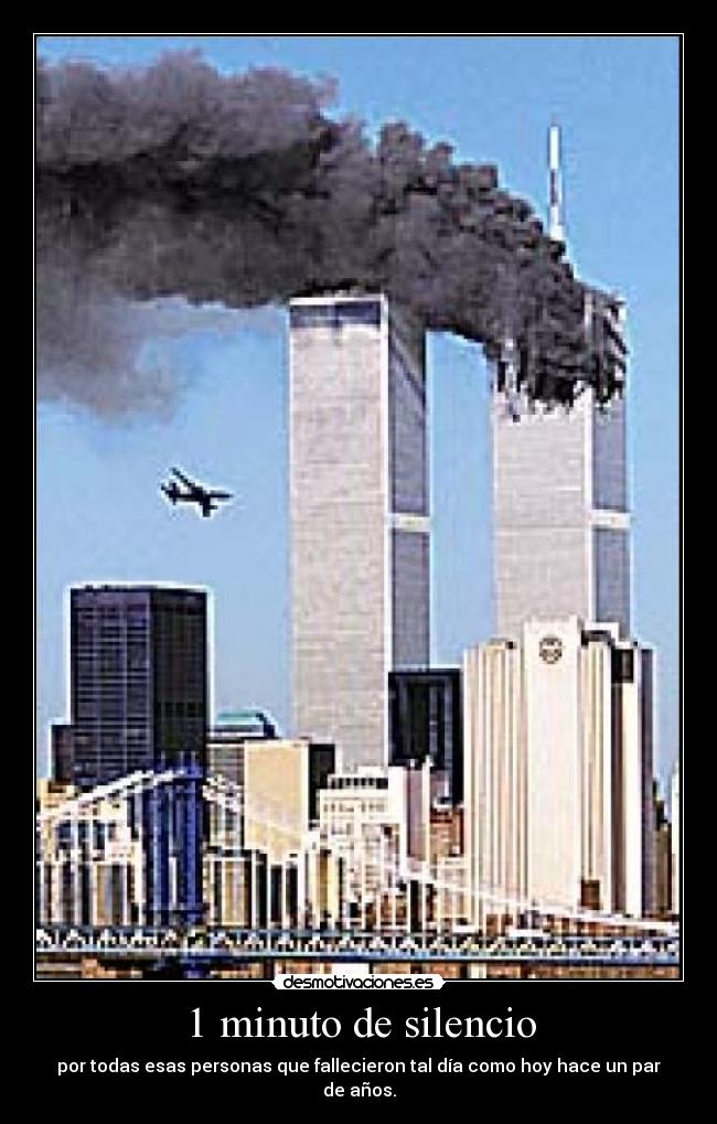 1 minuto de silencio - por todas esas personas que fallecieron tal día como hoy hace un par de años.