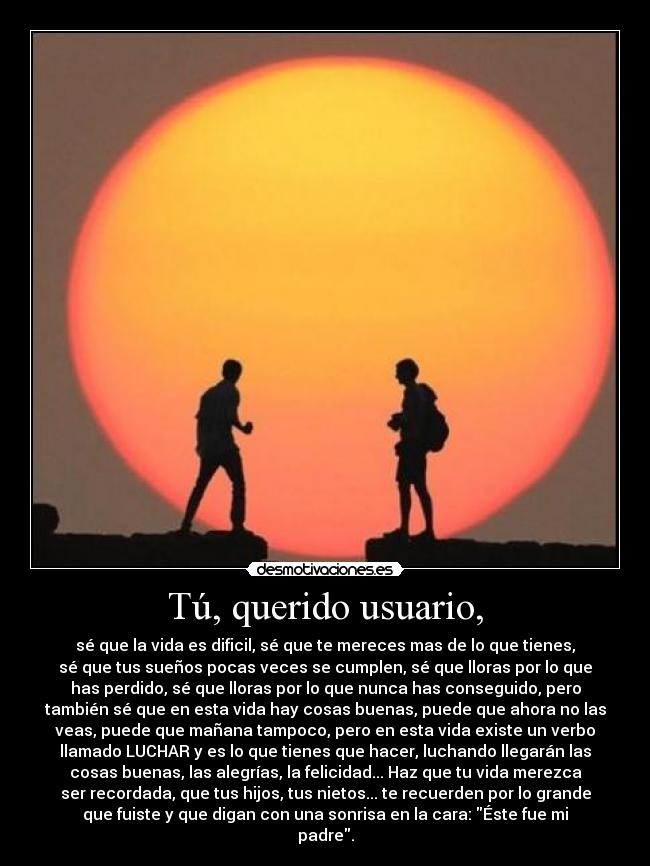 Tú, querido usuario, - 