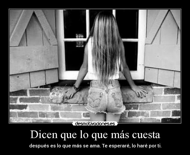 Dicen que lo que más cuesta -
