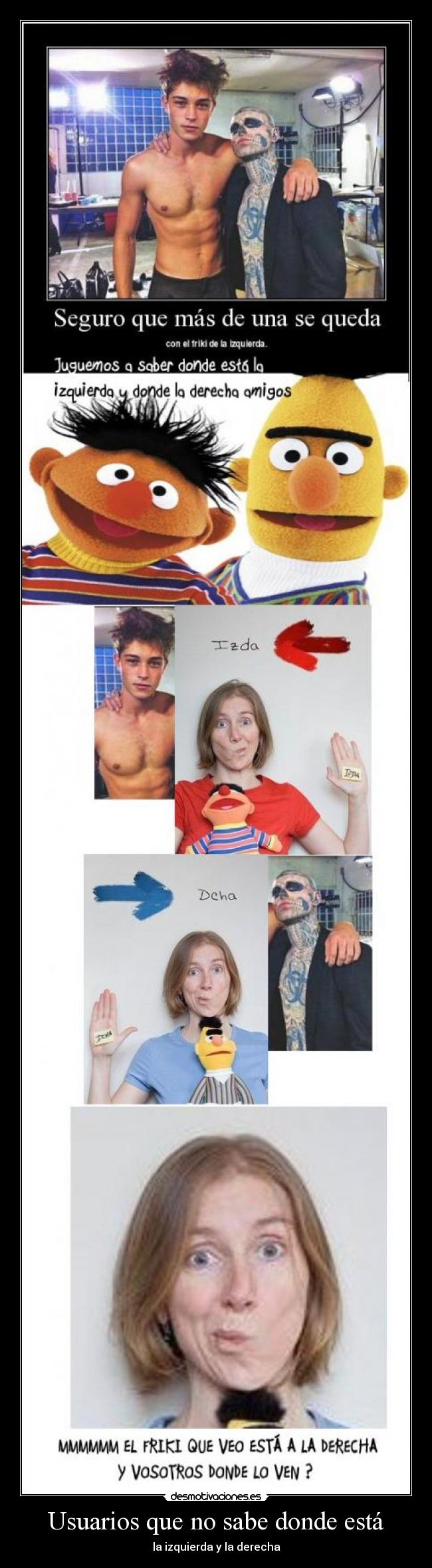 Usuarios que no sabe donde está - la izquierda y la derecha