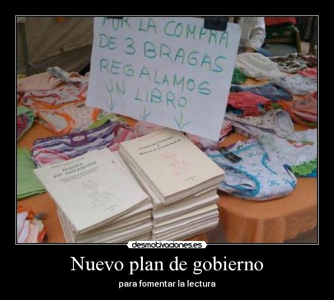 Nuevo plan de gobierno - para fomentar la lectura