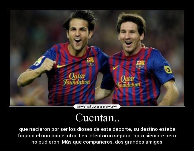 carteles messi cesc barsa futbol desmotivaciones