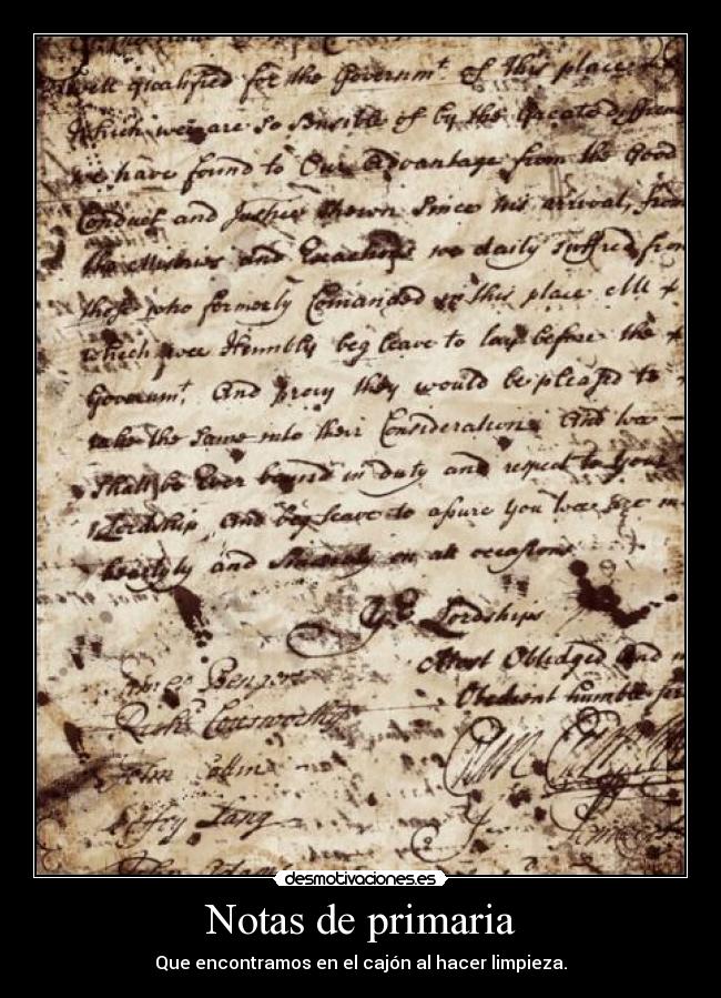 Notas de primaria - 