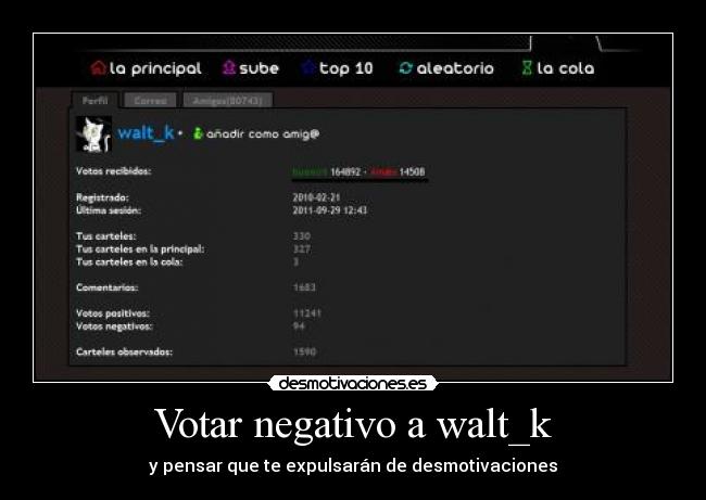 Votar negativo a walt_k -