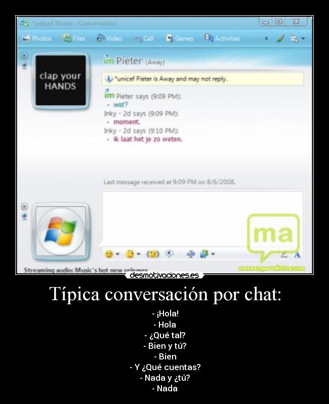 carteles conversaciones con conocidos que siempre son iguales desmotivaciones