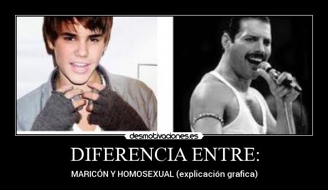 DIFERENCIA ENTRE: - MARICÓN Y HOMOSEXUAL (explicación grafica)