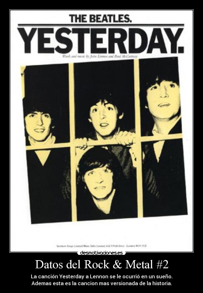 carteles rock datos del rock metal the beatles desmotivaciones