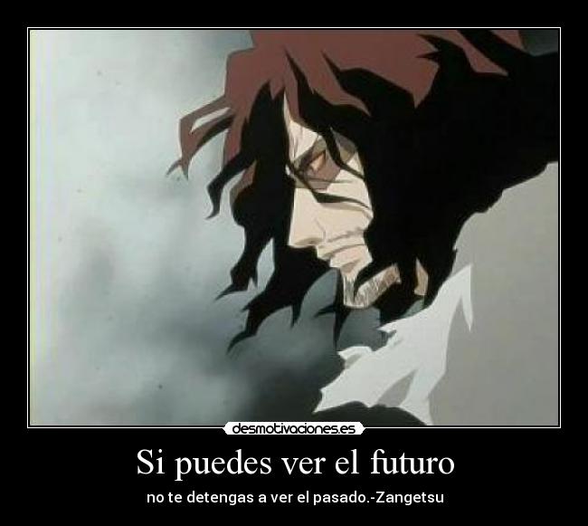 Si puedes ver el futuro - no te detengas a ver el pasado.-Zangetsu