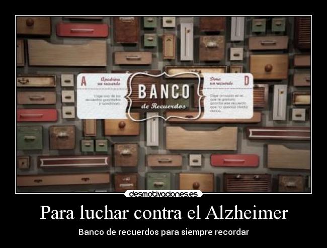 Para luchar contra el Alzheimer - Banco de recuerdos para siempre recordar