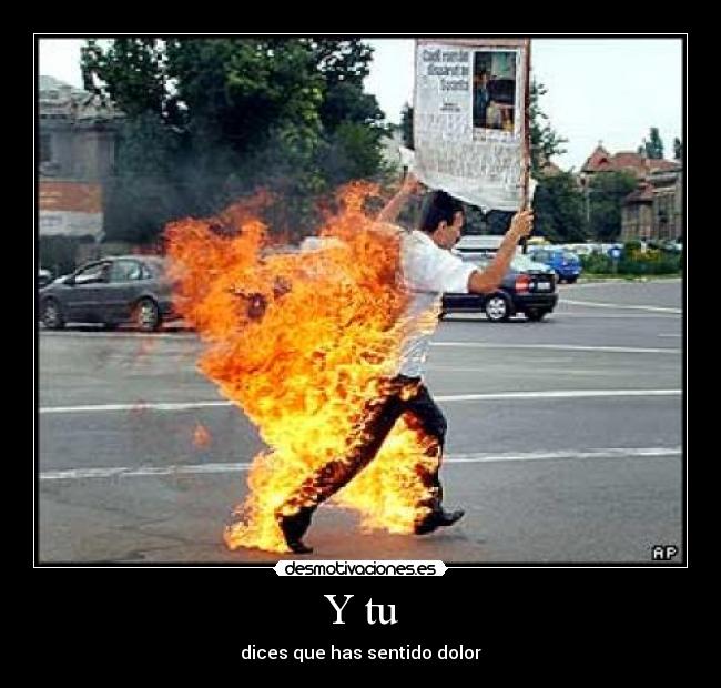 Y tu - dices que has sentido dolor