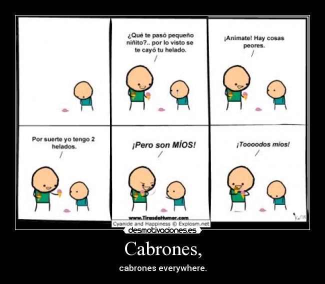 Cabrones, -
