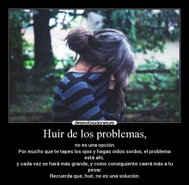 carteles problemas huir solucion problemas desmotivaciones