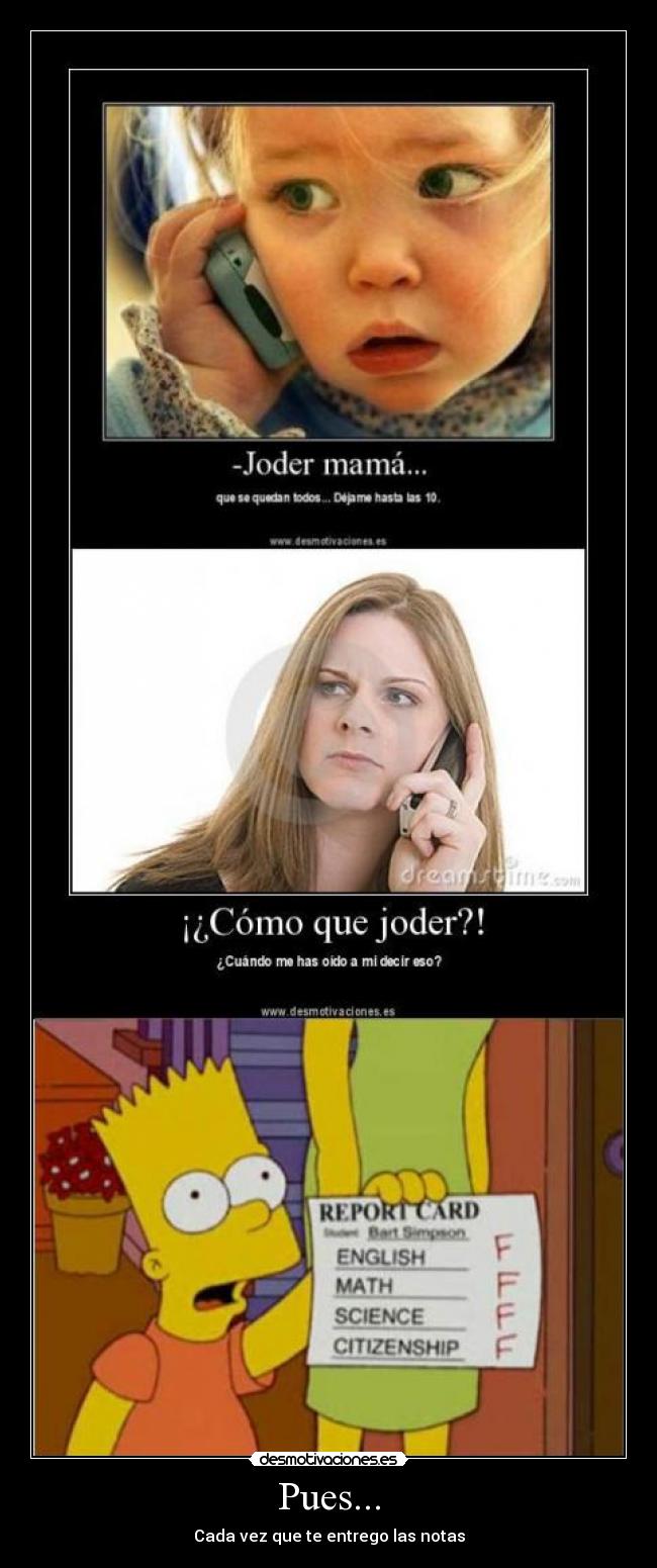 carteles bartjoderfailcallmadressimpsonssuspensonotas desmotivaciones