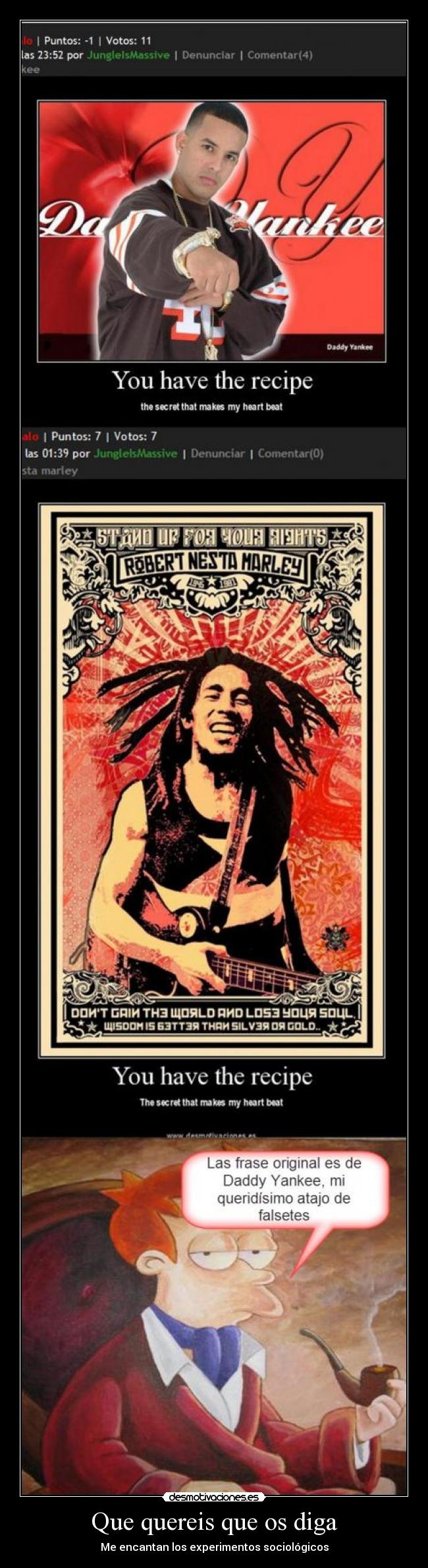 Que quereis que os diga - Me encantan los experimentos sociológicos