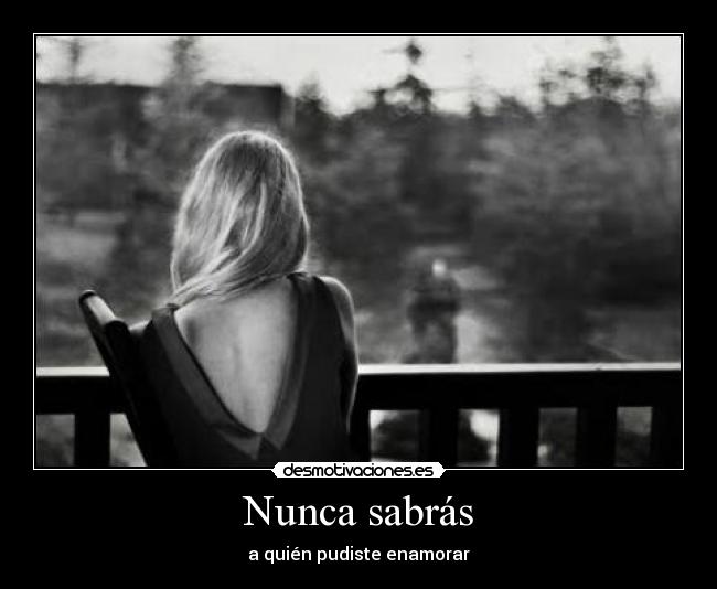 Nunca sabrás - a quién pudiste enamorar