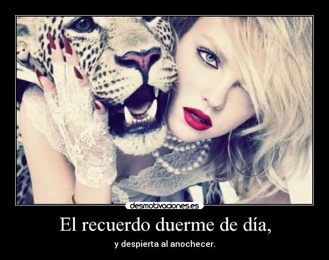 El recuerdo duerme de día, - 