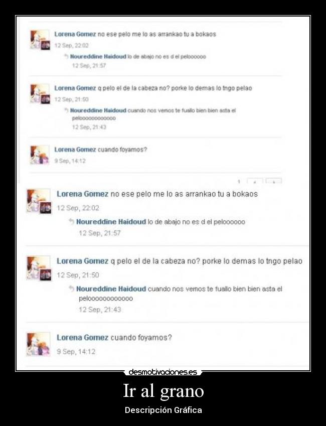 Ir al grano - Descripción Gráfica