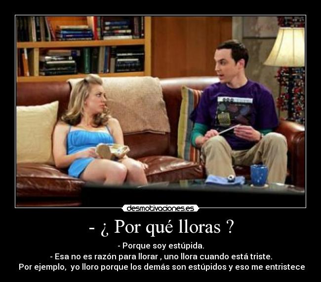 - ¿ Por qué lloras ? -
