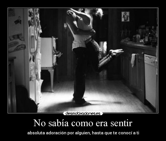 No sabía como era sentir - absoluta adoración por alguien, hasta que te conocí a ti