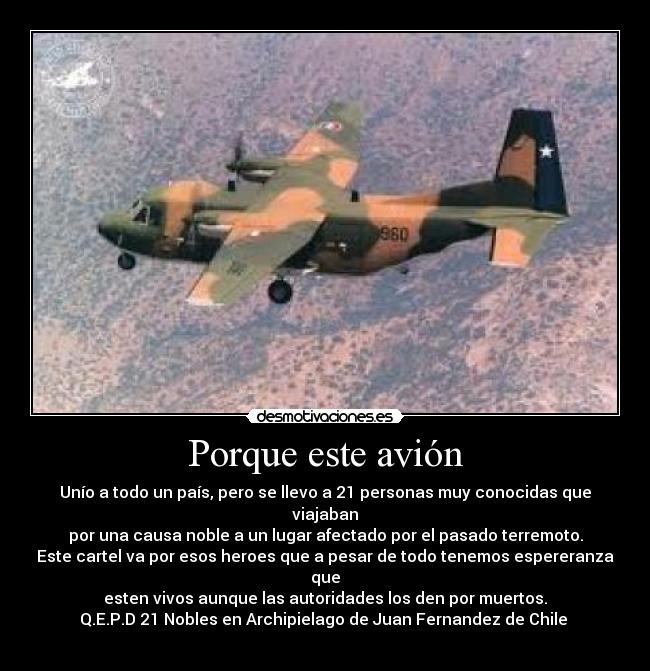 Porque este avión -