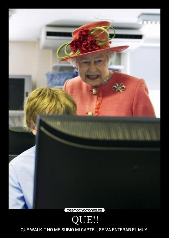 carteles reinainglaterracomputadora sobrero hombre mujer flor desmotivaciones