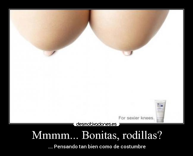 Mmmm... Bonitas, rodillas? - .... Pensando tan bien como de costumbre