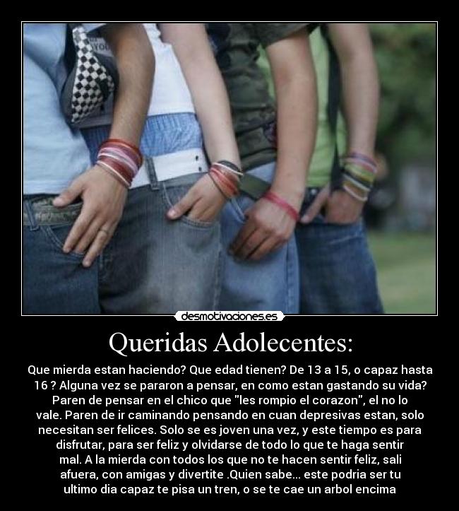 Queridas Adolecentes: - 