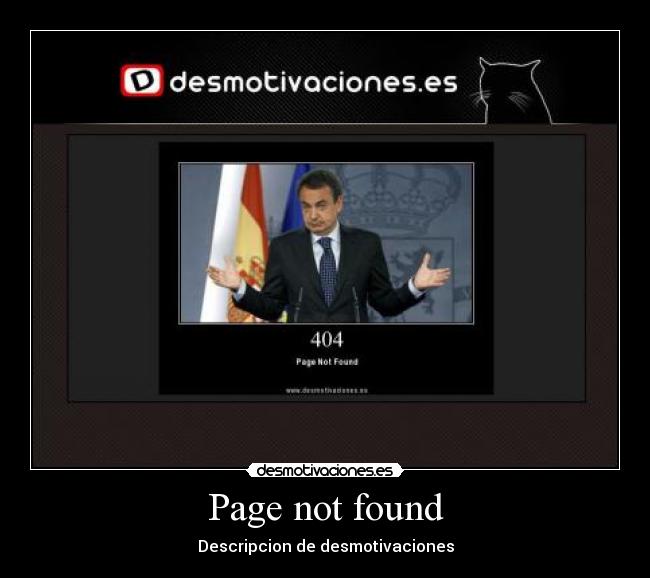 Page not found - Descripcion de desmotivaciones