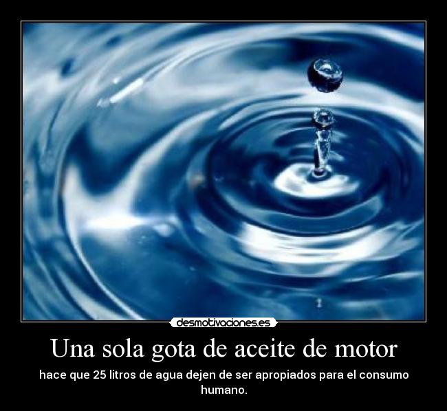 Una sola gota de aceite de motor -