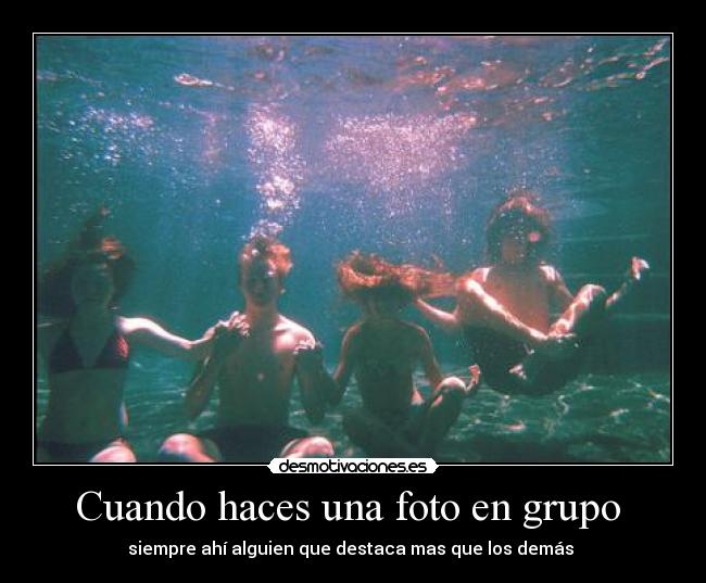 Cuando haces una foto en grupo -
