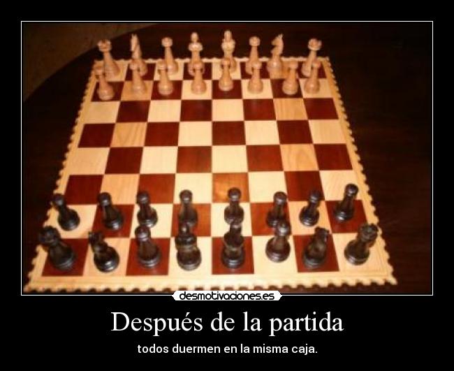 Después de la partida - todos duermen en la misma caja.