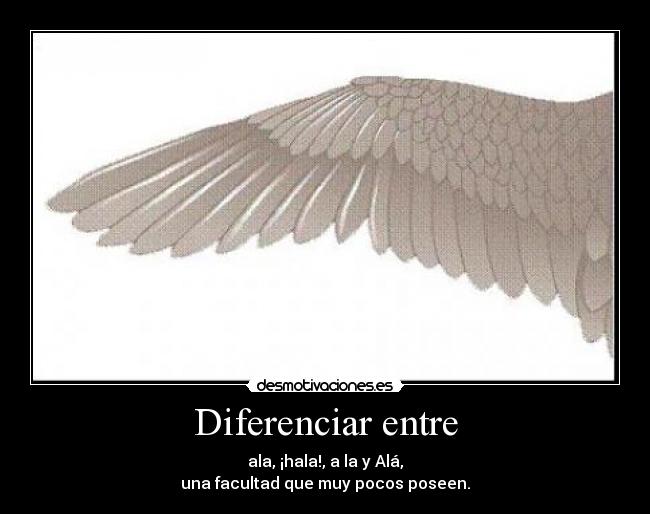 Diferenciar entre -