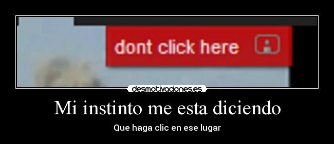 Mi instinto me esta diciendo -