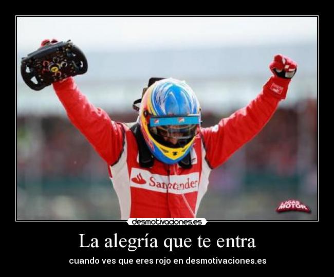 La alegría que te entra - cuando ves que eres rojo en desmotivaciones.es