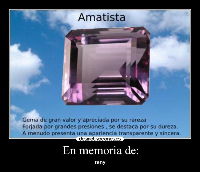 En memoria de: - reny