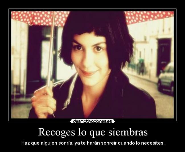 Recoges lo que siembras - 