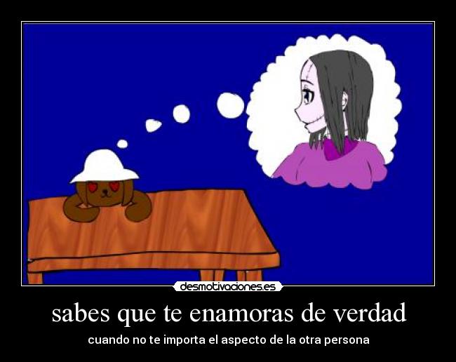 sabes que te enamoras de verdad -