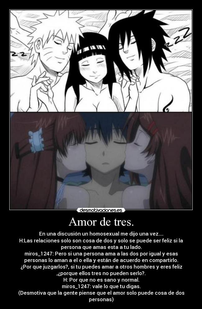 Amor de tres. -