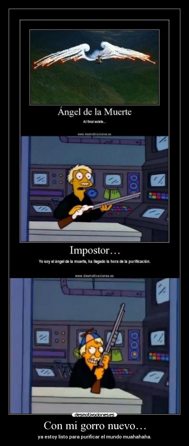 carteles the simpsons angel muerte version mejorada clan farfetchd chipicao desmotivaciones