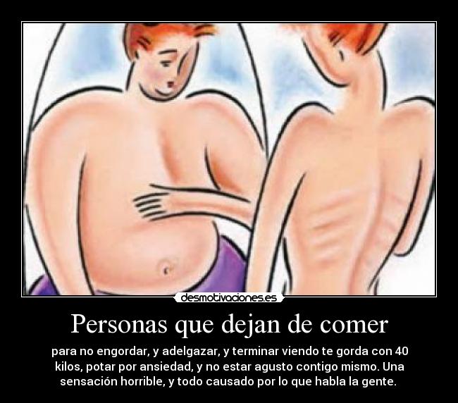 Personas que dejan de comer - 