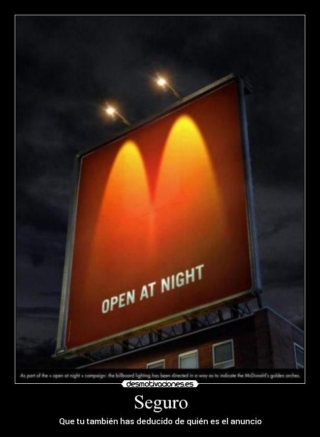 Seguro - Que tu también has deducido de quién es el anuncio
