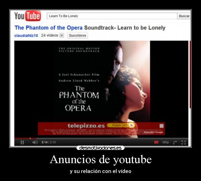 Anuncios de youtube - y su relación con el vídeo