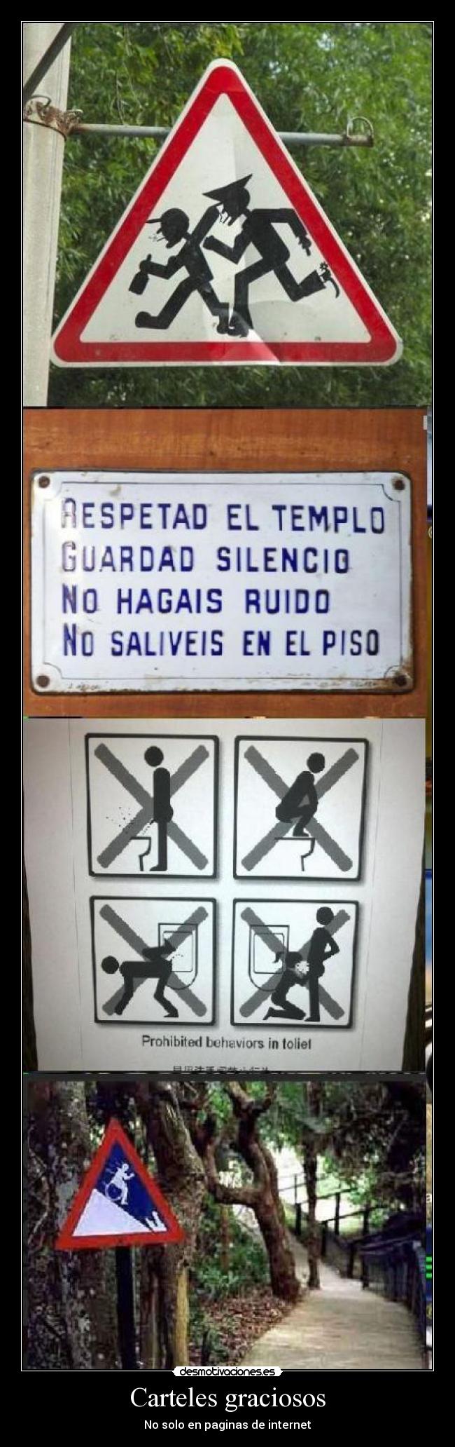 Carteles graciosos - No solo en paginas de internet