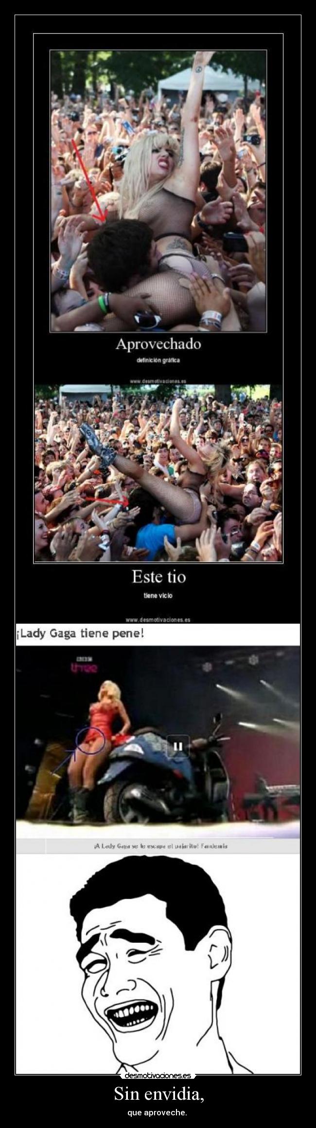 carteles sin envidia ajaj lady gaga hermafrodita desmotivaciones