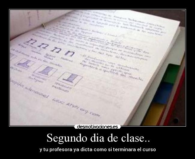 Segundo dia de clase.. - 