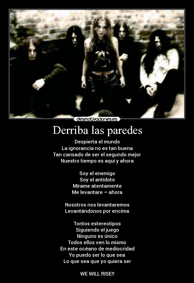 carteles will rise cancion arch enemy desmotivaciones