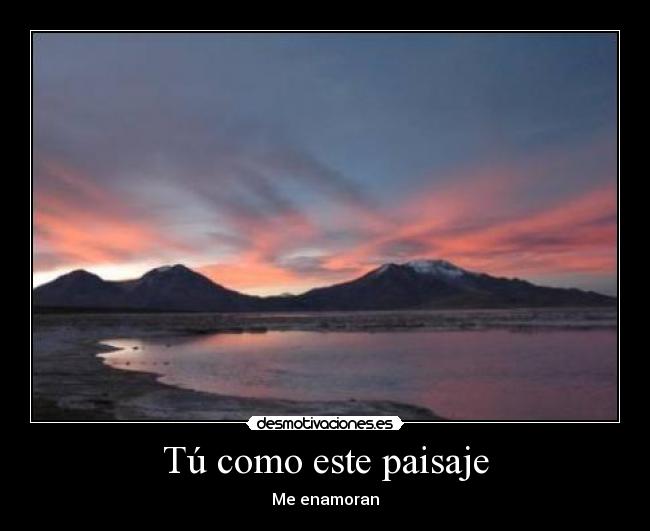 Tú como este paisaje -