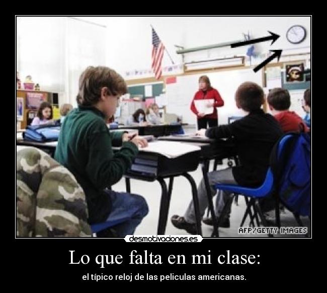 Lo que falta en mi clase: -